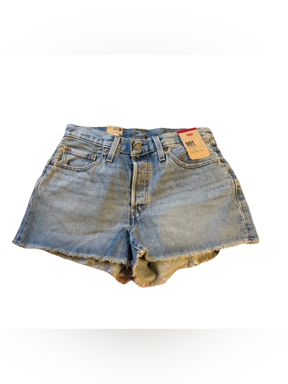 Levi's 501 Original Fit High Rise Women's Shorts - Light Wash Size 28 NWT